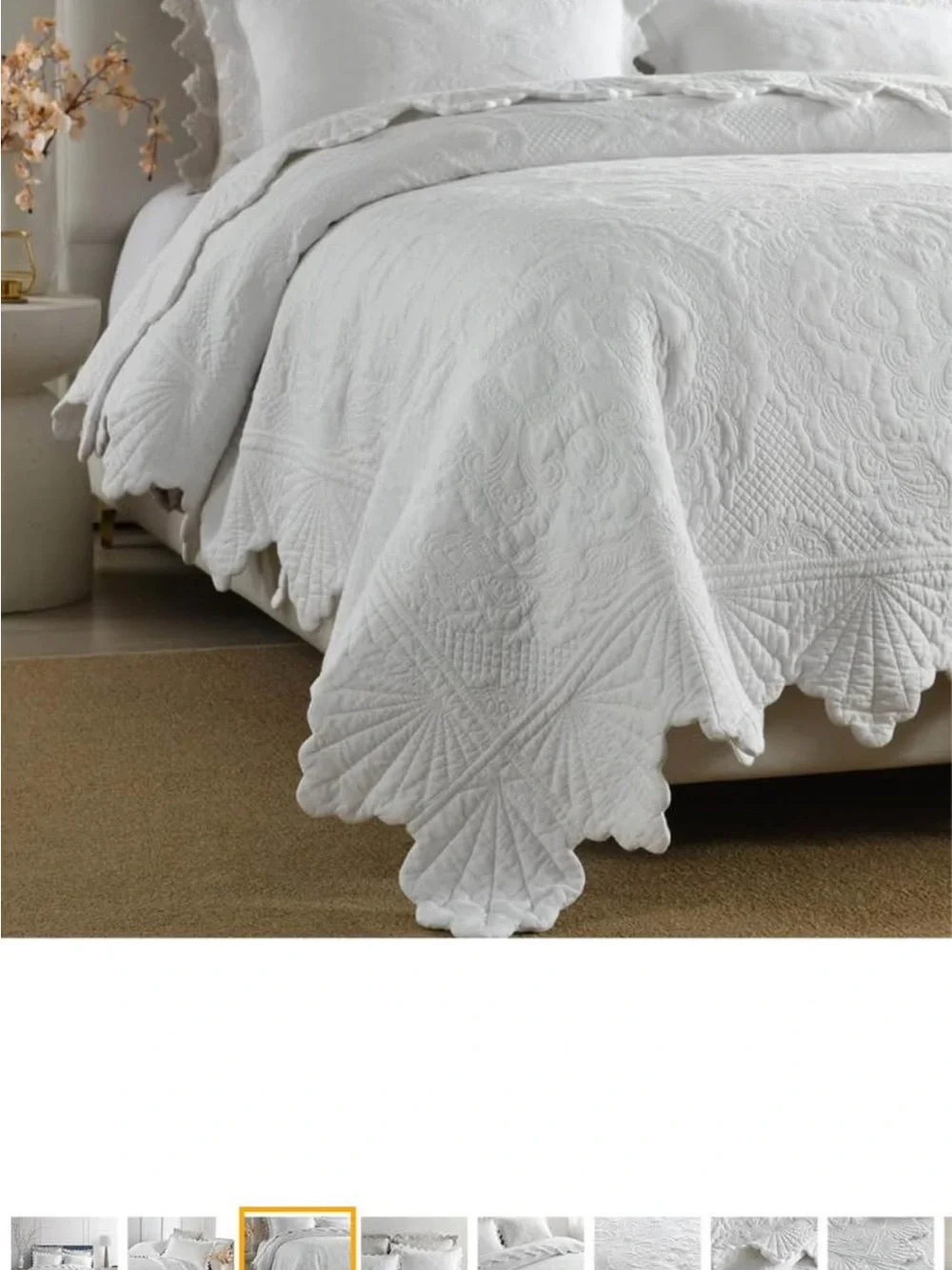 Cotton Quilt Bedding Set Reversible Coverlet, 3 Pieces